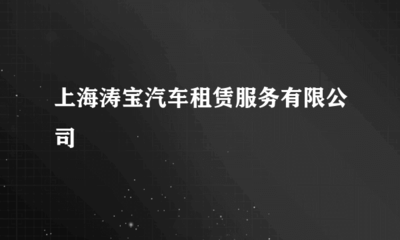 上海濤寶汽車租賃服務與通信設備修理 便捷出行與高效通信的完美結合
